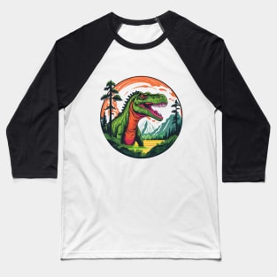 Dinosaur rounded design Baseball T-Shirt